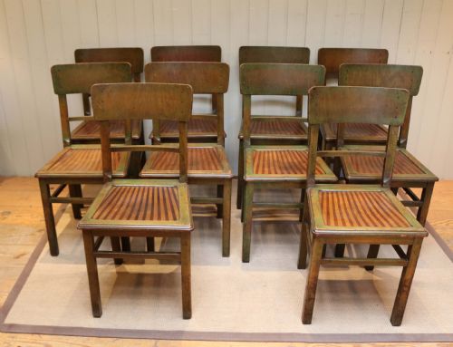 fig 1. Set Of Ten French Bistro Chairs