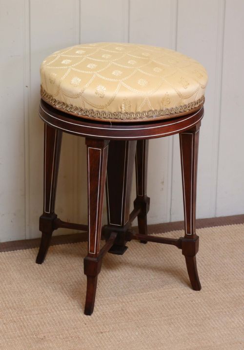 Late Victorian Rosewood Adjustable Piano Stool