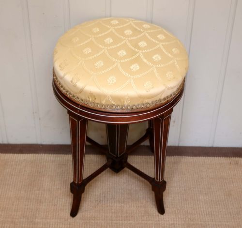 fig 1. Late Victorian Rosewood Adjustable Piano Stool