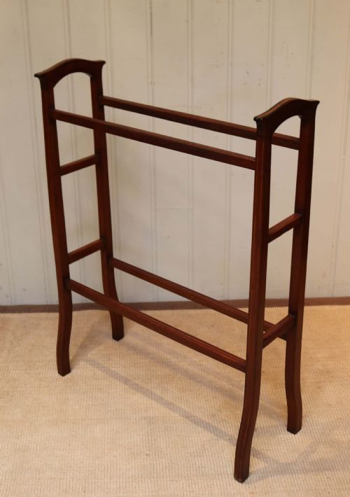 Edwardian Mahogany Towel Rail