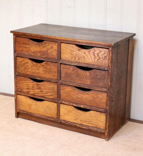 Oak Chest of Eight File Drawers