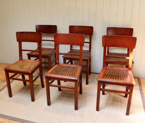 Set of Six French Bistro Chairs
