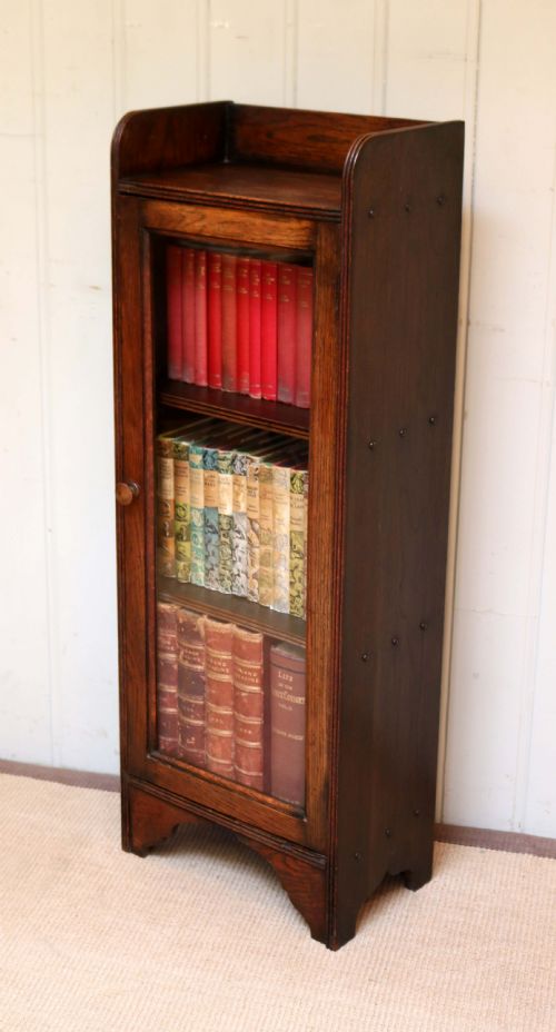 Small Glazed Oak Bookcase