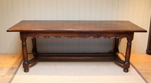 Large Rustic French Walnut Dining Table