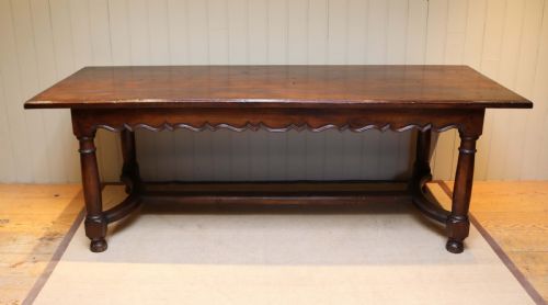 fig 1. Large Rustic French Walnut Dining Table