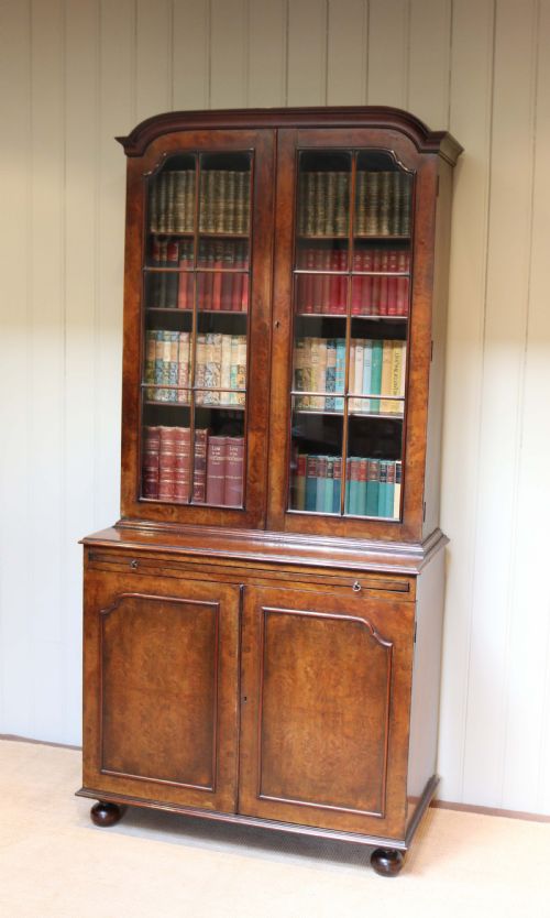 Walnut Cabinet Bookcase