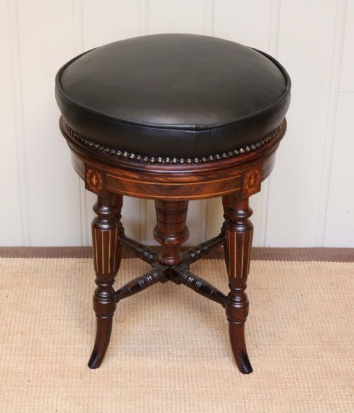 Rosewood Revolving Stool