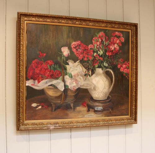 Floral Still Life Oil on Canvas