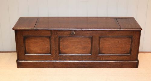 Long Solid Oak Coffer