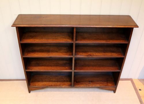 fig 1. Oak Double Front Open Bookcase