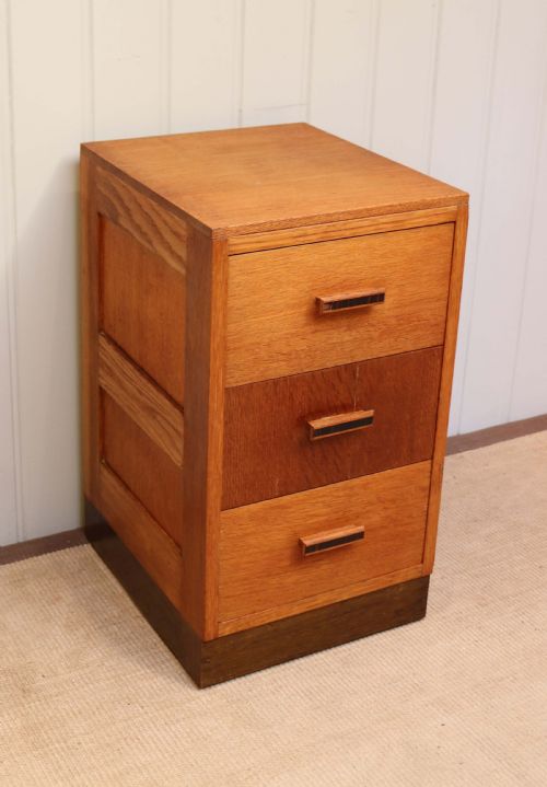 Art Deco Oak Bedside Cabinet