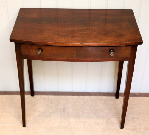Edwardian Mahogany Bow Front Table