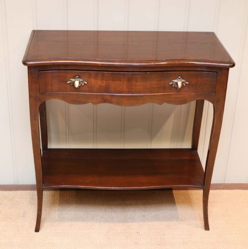 Rustic French Cherry Wood Side Table