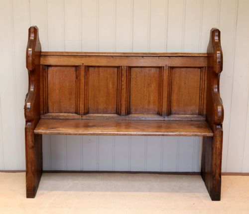 Solid Oak Church Pew