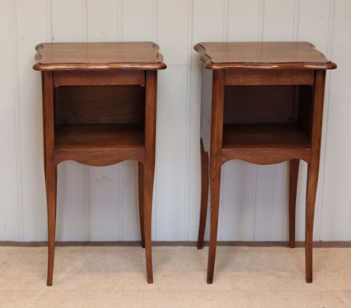 Pair of French Oak Bedside Cabinets