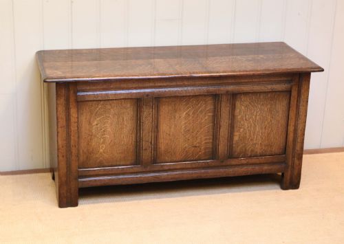 1920s Solid Oak Coffer