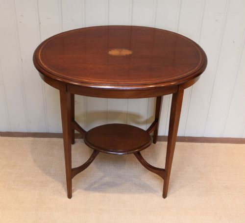 Edwardian Oval Inlaid Mahogany Table