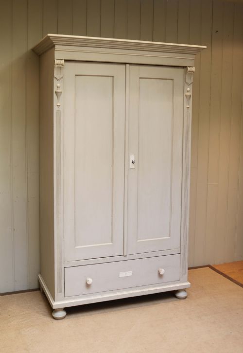 Late 19th Century Painted Continental Two Door Wardrobe