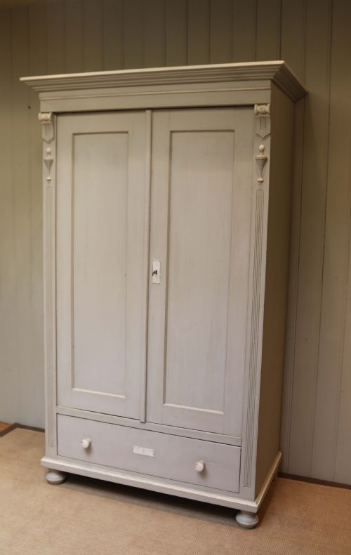 fig 1. Late 19th Century Painted Continental Two Door Wardrobe