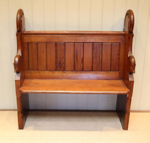 fig 1. Pitch Pine Church Pew