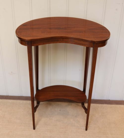 Edwardian Inlaid Kidney Shaped Table