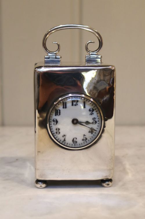 Solid Silver Carriage Clock (England and France, 1903)