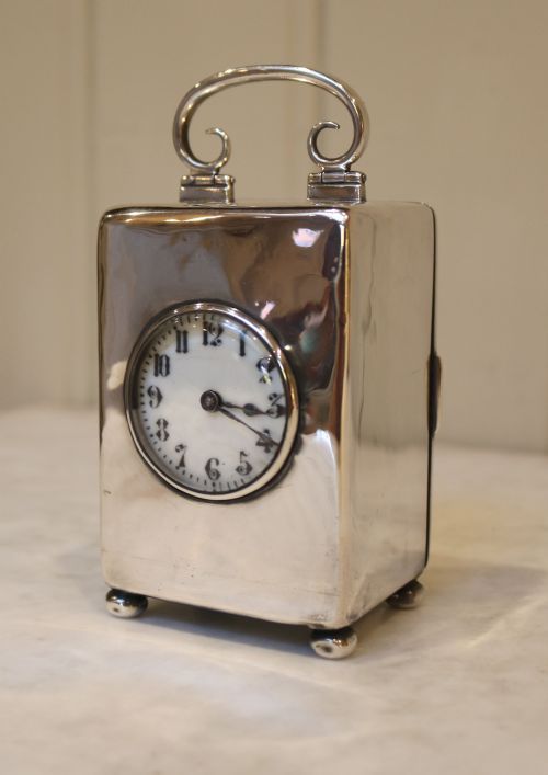 fig 1. Solid Silver Carriage Clock (England and France, 1903)
