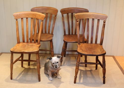 fig 1. Set Of Four Beech And Elm Chairs