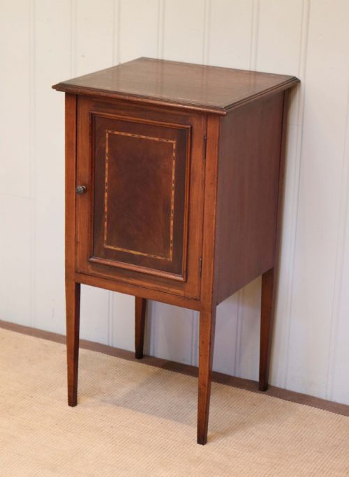 Edwardian Inlaid Mahogany Pot Cupboard