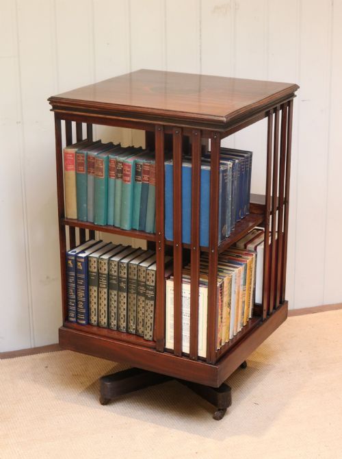 Edwardian Mahogany Revolving Bookcase
