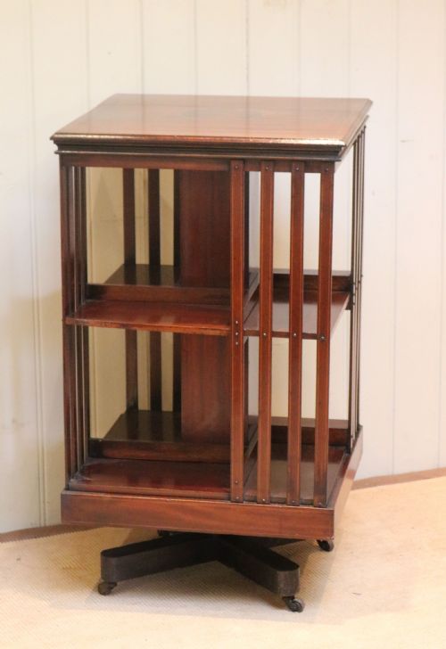 fig 1. Edwardian Mahogany Revolving Bookcase