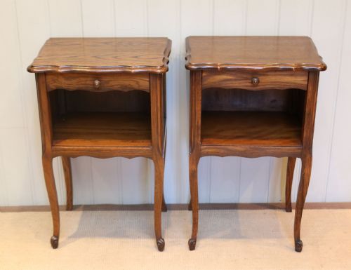Pair of French Oak Bedside Cabinets