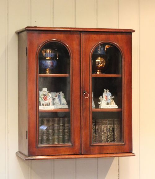 Victorian Mahogany Glazed Wall Cabinet