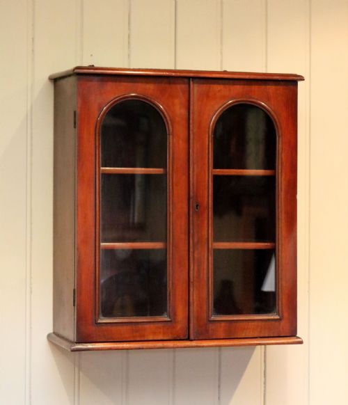 fig 1. Victorian Mahogany Glazed Wall Cabinet 