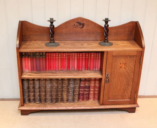 Solid Oak Arts and Crafts Cabinet Bookcase