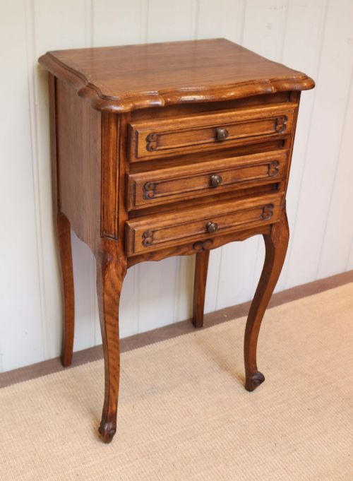 fig 1. French Oak Bedside Cabinet 