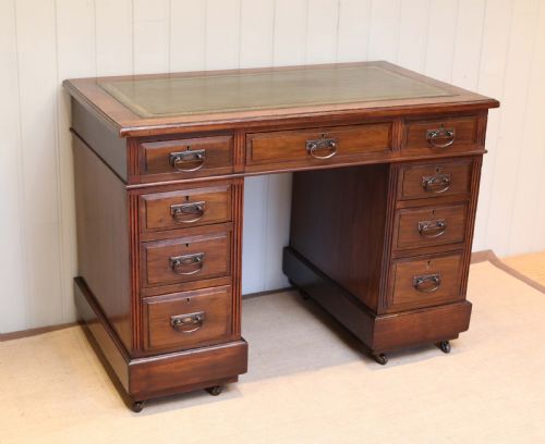 fig 1. Small Proportioned Walnut Pedestal Desk