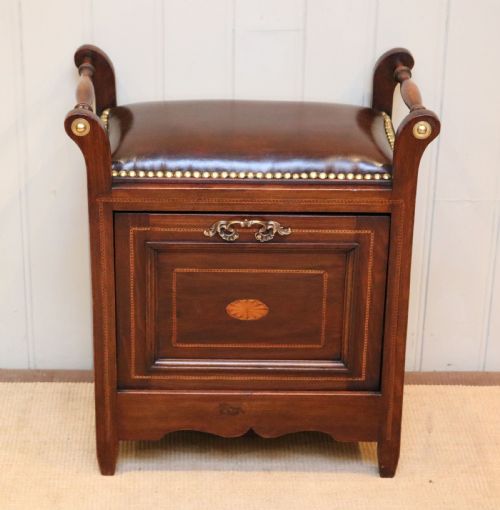 Edwardian Inlaid Box Piano Stool