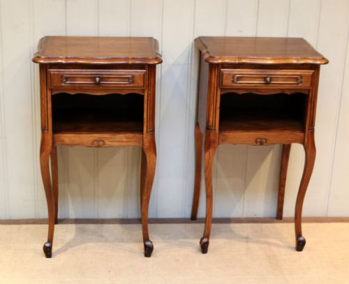 Pair of French Oak Bedside Cabinets