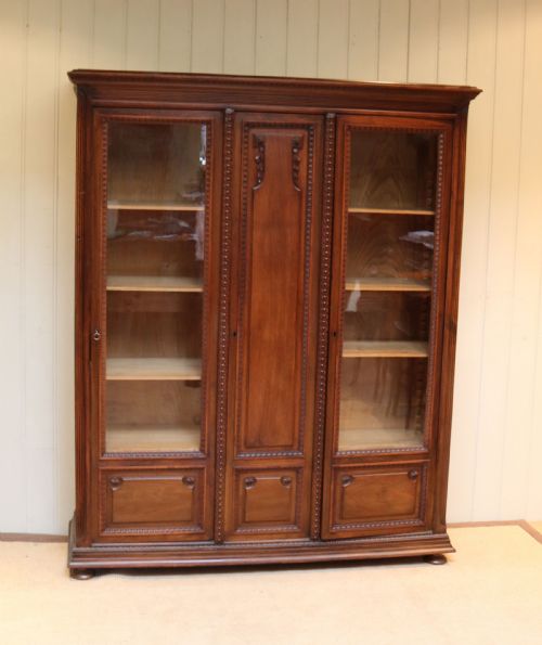 fig 1. French Walnut Glazed Bookcase