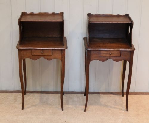 fig 1. Pair Of Oak Bedside Cabinets