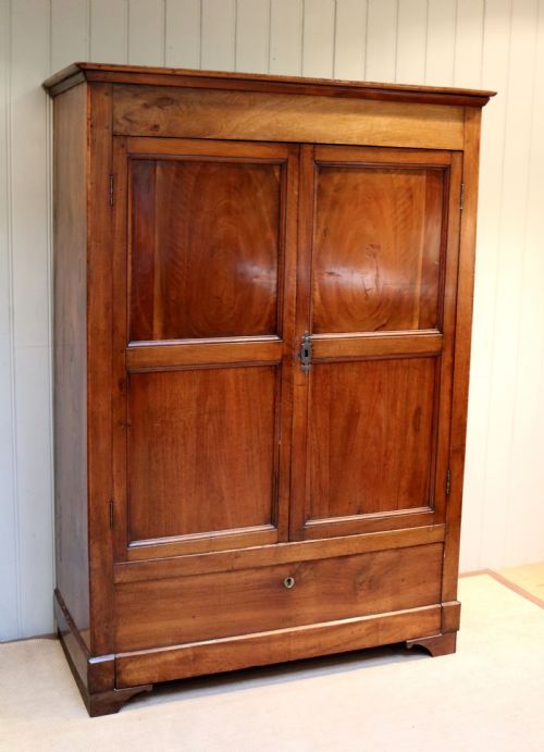 fig 1. Mid 19th Century Solid Cherry Wood Armoire