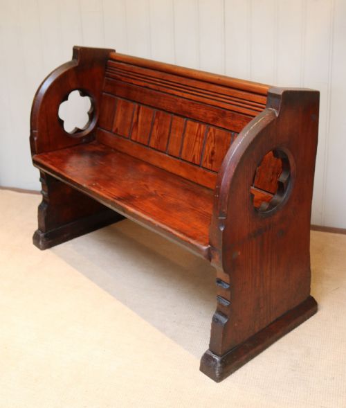 fig 1. Pitch Pine Church Pew