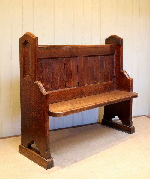 Substantial Solid Oak Pew