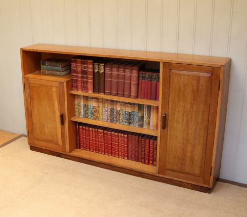 Golden Oak Heals Style Cabinet Bookcase