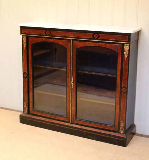 fig 1. Victorian Amboyna And Ebonized Pier Cabinet 