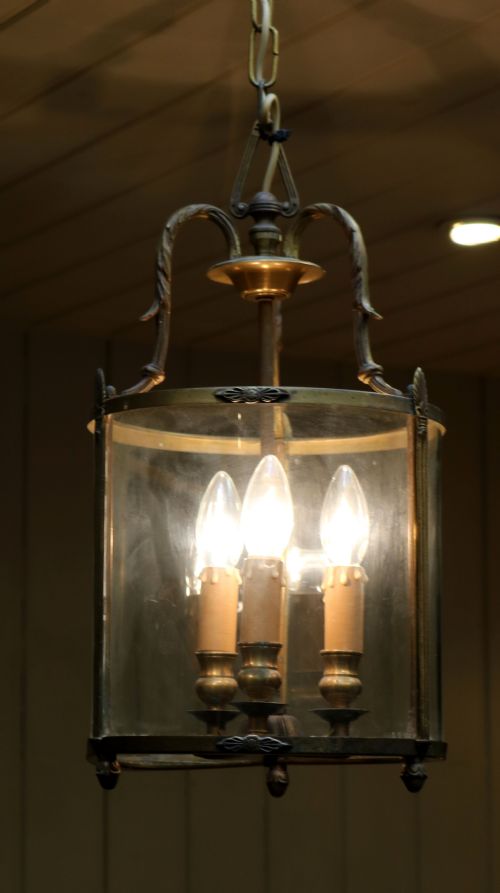 fig 1. French Gilt Three Branch Hall Lantern