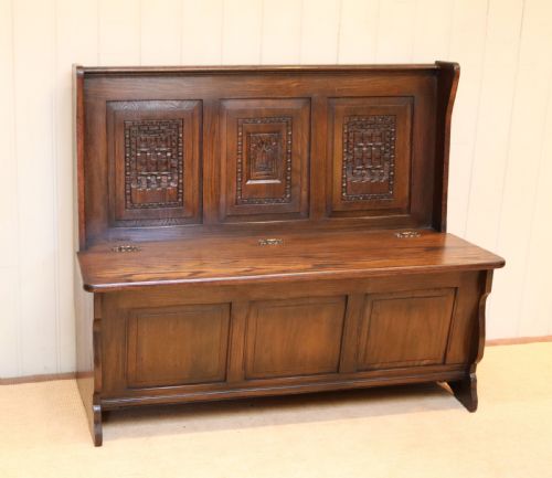 Carved Oak Bench