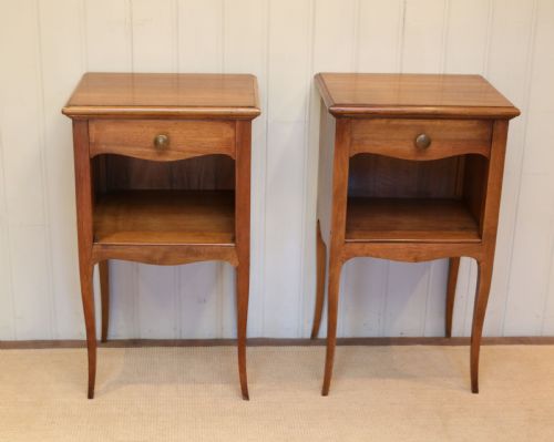 Pair of Walnut Bedside Cabinets