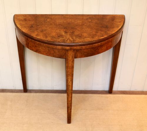 fig 1. Burr Walnut Card Table
